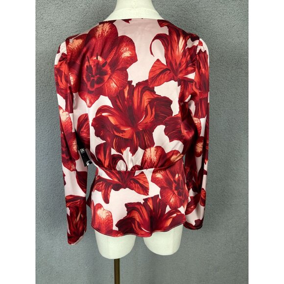 I.n.c. International Concepts Women's Small Printed Surplice-Neck Top Multi NWTs - Picture 5 of 8